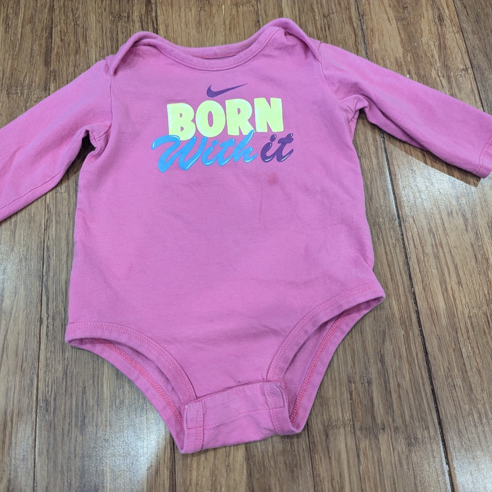 Nike Pink Long Sleeve Baby bodysuit.